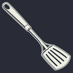 a sleek metal spatula with ergonomic handle design