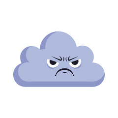 Angry cloud icon