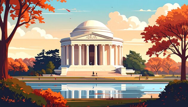 Autumnal view of a national monument