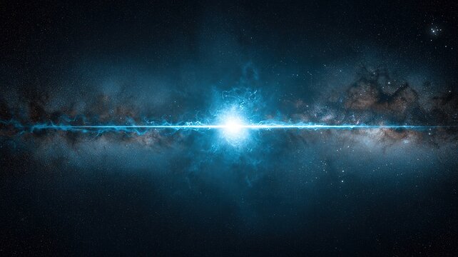 Meteor left composition right text space, long tail starfield traversal, cinematic glow subtle Milky Way
