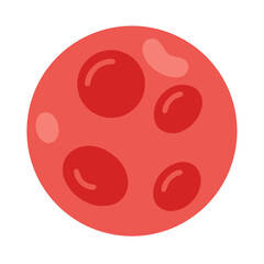 Fototapeta premium Simple flat illustration of a Mars like planet