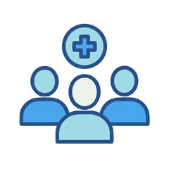 Medical team graphic illustration for healthcare collaboration concept