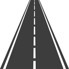 A simple image of an asphalt road with white markings