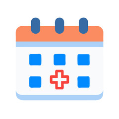 Obraz premium Medical appointment calendar reminder flat vector illustration design