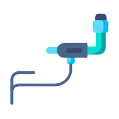 Stylized illustration of pipeline structure in blue and teal