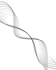 Modern abstract monochrome wave line background