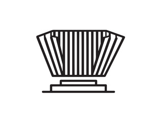 Sleek air filter regulator drawing in professional vector design