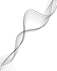 Modern abstract monochrome wave line background
