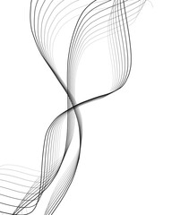 Modern abstract monochrome wave line background
