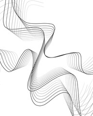 Abstract black wave line background illustration