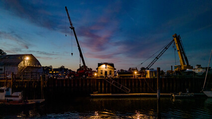 small fishing cabin on pier