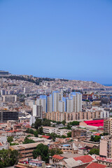 Obraz premium Algeria, capital, mediterranean sea, africa, north africa, algiers, city, algeria village, algerian, african capital, algeria tourism, aerial, arab, road, arabic, village, morning, african.