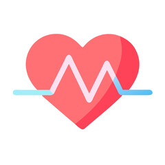 Heartbeat illustration with minimalist design against a black backdrop