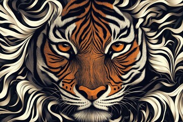 animal shapes hidden inside abstract patterns optical illusion