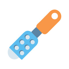 Modern foot file illustration on a black background