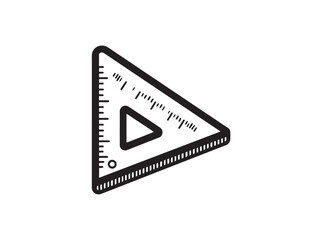 Modern angle finder icon in clean minimal vector style