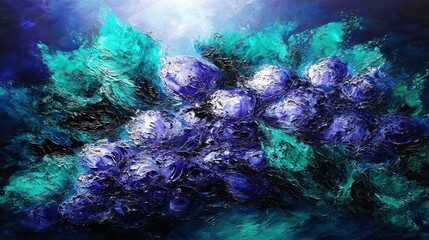Obraz premium Abstract grapes painting