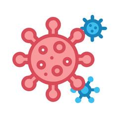 Obraz premium Stylized virus pathogens, medical icon for healthcare crisis situations
