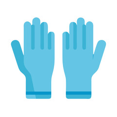 Obraz premium Illustration of blue disposable gloves on a black background