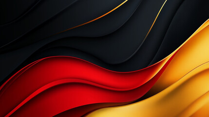Abstract background with black, red and gold stripes. German Unity Day.