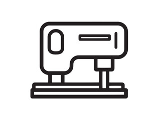 Clean band saw icon in stylish minimal vector illustration