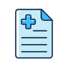 Fototapeta premium Medical form icon with rounded edges and soft colors