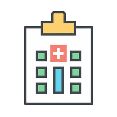 Obraz premium Medical clipboard icon representing health records and report