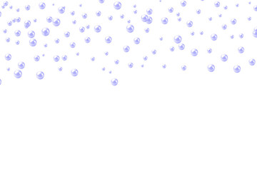 Delicate falling pearl  particles with a subtle shimmer effect isolated on white background