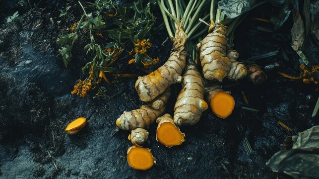 Fresh organic ginger root for healthy cooking natural flavor antioxidant-rich ingredient herbal remedy culinary spice nutritious food wellness supplement and versatile kitchen use