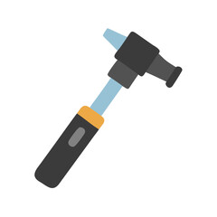 Vector medical otoscope illustration on a black background