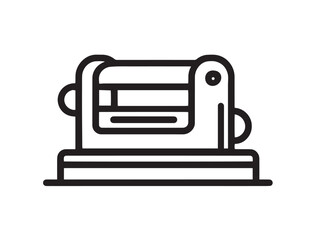 Professional belt sander drawing with clean crisp vector detail