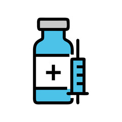Obraz premium Medical vial vector illustration on a dark background