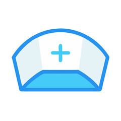 Obraz premium Simple graphic icon of a traditional white nurse cap