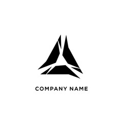 Abstract Triangular Logo Design.