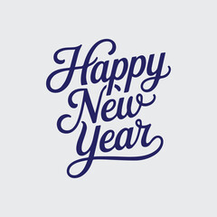 Happy New Year T-Shirt Design | Cute Smiley Typography Graphic Bundle