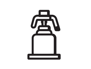 Elegant bottle jack symbol with clean vector line art