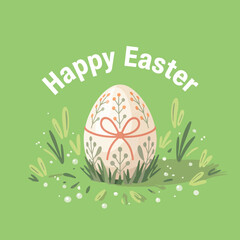 Easter background flat vector illustration