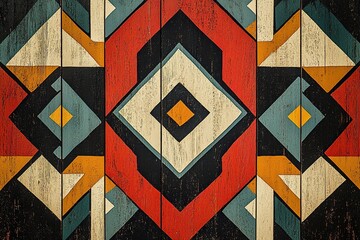 repeating geometric patterns inspired by tribal art