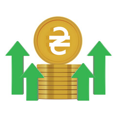 coin,zloty,growth modern flat icon illustration for polish currency investment design vector graphic for europe market
