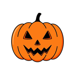 Spooky jack-o'-lantern face with glowing eyes and wicked grin, perfect for Halloween celebrations