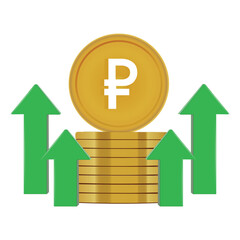 coin,peso,growth modern flat icon illustration for mexican currency finance design vector graphic for latin america