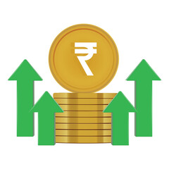 coin,rupee,growth modern flat icon illustration for indian currency investment design vector graphic for asia market