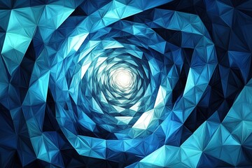 swirling vortex made of interlocking triangles optical illusion