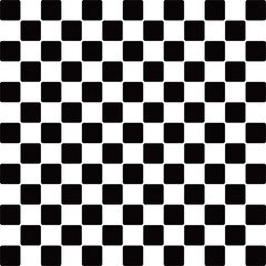 Fototapeta premium 白黒でほんのり角丸の市松模様 169マス Web Adobe Illustrator Artwork