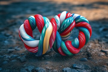 twisted ribbons forming impossible knots optical illusion
