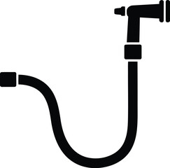 Vector illustration of a spray hose attachment for plumbing and cleaning applications
