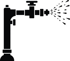 Vector illustration of a sprinkler head spraying water scalable eps icon