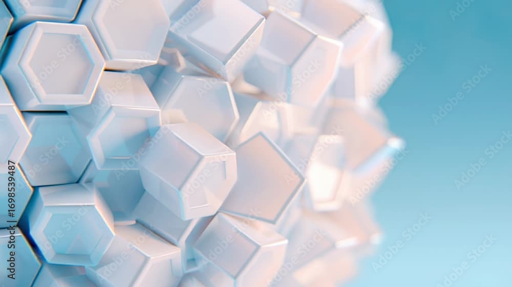 Aufkleber hexagonal patterns create stunning visual effect, merging geometric shapes with soft colors