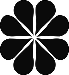 Fototapeta premium black and white clover
