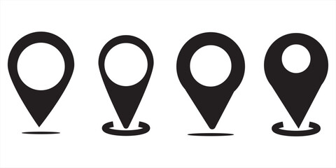 Simple red location pin icon for navigation and mapping, 
